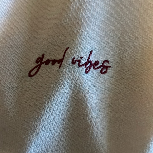 Free People Intimately Free Top Shirt Women Small Good Vibes Pink Cotton Blend - Picture 6 of 6